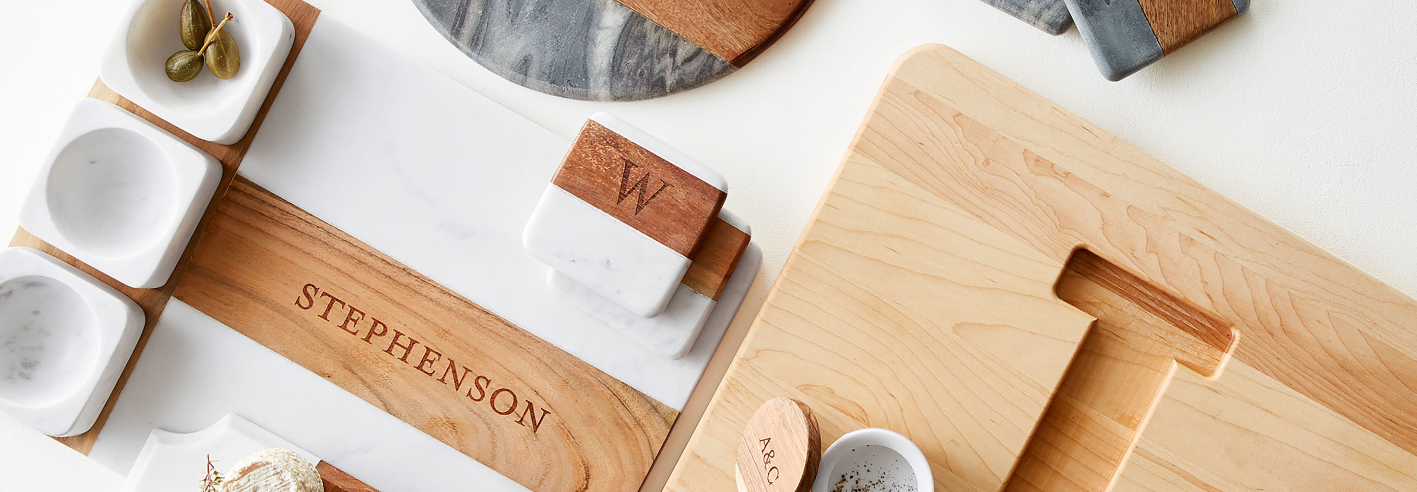 White Monogrammed Serveware Image