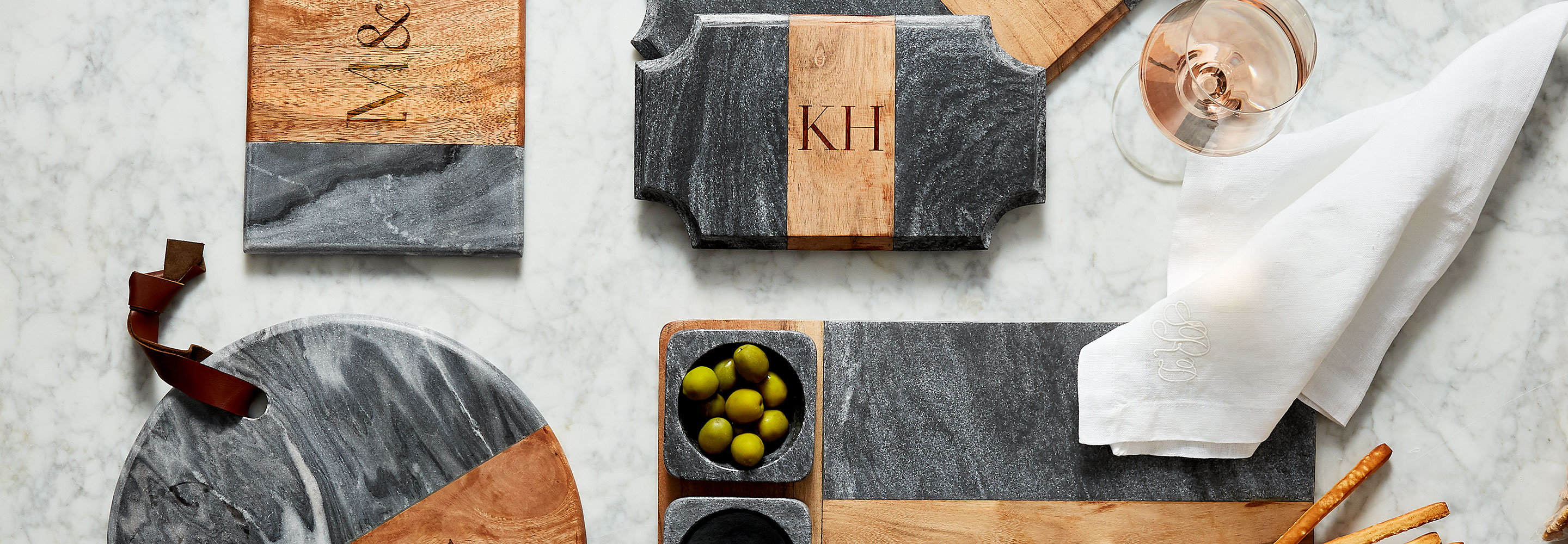 Dark Monogrammed Serveware Image